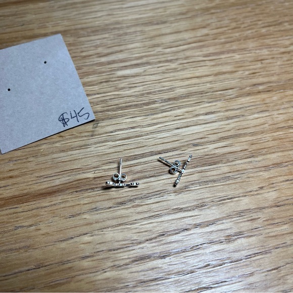 Triple Heart Sterling Silver Post Earring Climbers NWT - Picture 5 of 8